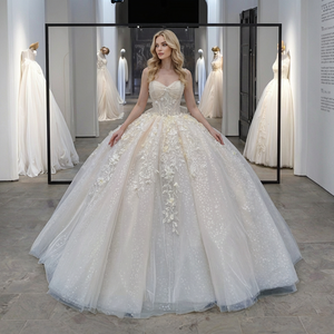 <span class=keywords><strong>Robe</strong></span> de Quinceañera blanc ivoire tendance, style bohème, longue, brodée, en tulle, avec appliques en dentelle et nœud, <span class=keywords><strong>pour</strong></span> filles - Product Image 2