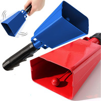 Clochettes de supporter personnalisées de 9 pouces pour événements sportifs, clochettes en métal pour faire du bruit, clochettes pour les stades, cadeaux, clochettes avec poignée