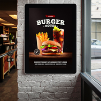 Peralatan Periklanan Profesional Modern, Light Box Snap Open yang Dapat Diganti, Layar LED untuk Menu Restoran, Papan Nama Ritel