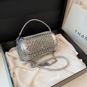 Bolso de Mano de Diseño de Cuero Genuino de Lujo para Mujer, con Cadenas Decorativas, Plegable, Antirrobo, para Uso Diario - Product Image 4