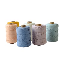 Fil à crocheter Ropemate 1,5 mm en coton pur, fil rond pour sacs faits main, bijoux et tricot DIY