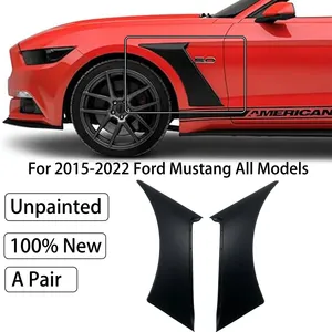 Une paire d'ailes avant non peintes style GT350 pour Ford Mustang 2015-2022, couvre-aires de frein, accessoire automobile - Product Image 1