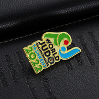 Souvenirs de haute qualité chapeaux vêtements broche 3D monde Judo sport or épinglettes usine épingles personnalisées métal Logo Badges