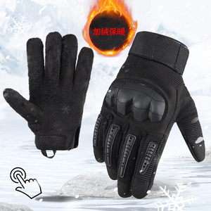 Guantes de Camuflaje DFU147 Marrón Verde, Guantes Tácticos Suaves, Versión de Invierno, Forro Polar Interior, Protección de Nudillos de Silicona, Pantalla Táctil - Product Image 6