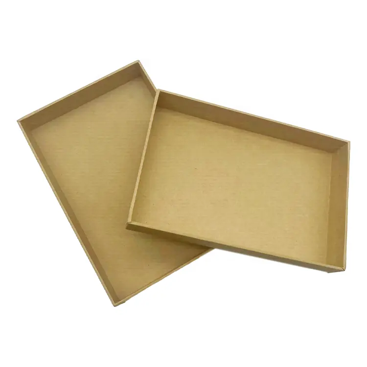 High Quality Diy Custom Logo Handmade Hard Cardboard Square Shape Brown Kraft Gift Paper Box With Lid