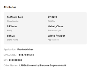 Acide citrique anhydre CAS 77-92-9 Poudre blanche Qualité alimentaire et industrielle pour la régulation de l'acidité des aliments - Product Image 6