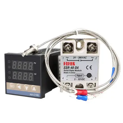 Rex-c100 थर्मोस्टेट + thermocouple + 40DA ठोस राज्य/तापमान संवेदन लाइन बुद्धिमान तापमान नियंत्रण किट