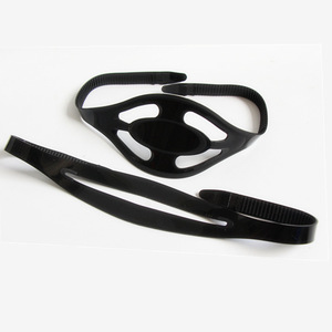 Correa para máscara de buceo de silicona universal de alta elasticidad para buceo deportes acuáticos talla L negro - Product Image 1