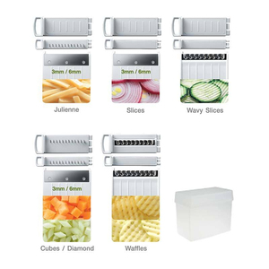 Popular Latest LFGB Interchangeable White Cucumber Slice Tabletop Vegetable Slicer - Product Image 2