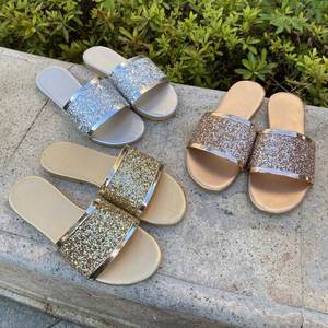 Caldo in maglia di montone foderato in PVC Sole da donna inverno Peep Toe modello solido pantofole da interno <span class=keywords><strong>con</strong></span> fiocco - Product Image 1