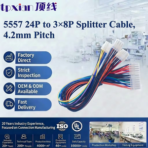 Kabel Splitter Molex 5557 Seri 24Pin ke Triple 8Pin Kustom Pabrik, Kabel Adaptor Terminal Daya Pitch Baris Ganda 4.2mm - Product Image 1