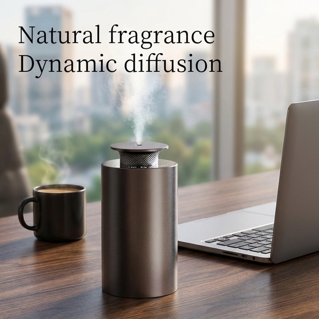 Smart Car Air Freshener Diffuser AI Auto Start Stop Two Fluid Atomization Aluminum Anti Backflow OEM CE FCC for Vehicle