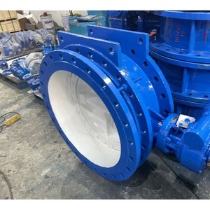 Double Eccentric Butterfly Valve D342X 16Q DN800 Soft <b>Seal</b> Ductile Iron Manual Turbo Switch Water Application - Product Image 1