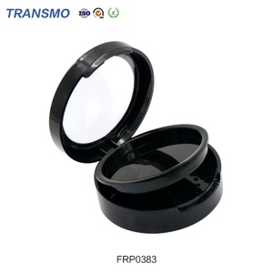<b>Round</b> Refillable Fashion Pressed Empty Makeup Blusher Eyeshadow Compact Powder case with <b>Mirror</b> Packaging - Product Image 4