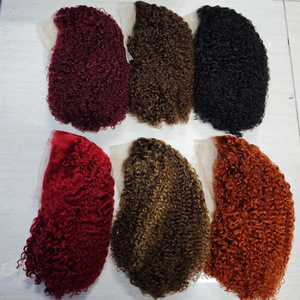 Promoción Letsfly: Pelucas Jerry Curly con Frente de Encaje 13x4 por $24, Pelucas Cortas Bob con Frente de Encaje Económicas, Cabello 100% Humano para Mujeres Negras - Product Image 1