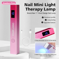 Lampe à ongles LED UV portable en plastique pour usage domestique, fonctionnant sur piles, écran argenté, lumière rouge, minuterie à deux vitesses, focalisation puissante