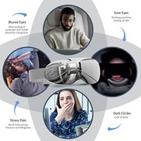 Healthpal OEM ODM Heißer Beauty 3D Vibrations-Elektro-Wärme-Luftdruck-Massagegerät für Augen- und Gesichtspflege aus ABS-Kunststoff mit Zeitsteuerung