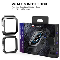 Aha Style Premium Aluminium legierung Metall abdeckung für Apple Watch im TPU Hard Shell 44MM Uhrengehäuse