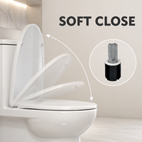 Amortisseur universel moderne en plastique à fermeture douce HM pour sièges et couvercles de toilettes non électriques
