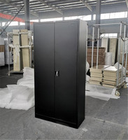 Armoire de rangement métallique moderne à 2 portes pour documents, idéale pour la maison, le bureau ou l'école, avec quatre étagères réglables – Vente chaude directe usine Chine