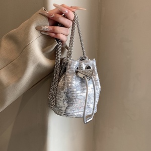 Rhinestone Luxurious Women's Pearl Bag Wedding Clutch Bag Single Shoulder <b>Purse</b> with Iron Chain Drawstring Evening Bag - Product Image 1
