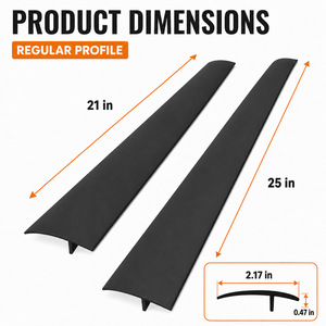T-Shaped Silicone Stove <b>Gap</b> Cover 21 25 Inch Kitchen Filler Black - Product Image 3