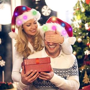 LED <strong>Christmas</strong> <strong>Hats</strong> Light up Caps Santa Claus <strong>Hat</strong> Snowman Elk Xmas <strong>Hat</strong> for Adult Kids New Year Festive Holiday Party Supplies - Product Image 3