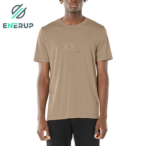 Enerup OEM/ODM Tùy Chỉnh Mồ Hôi Trống Siêu Mềm Đồng Bằng Merino Len Mens Quần Áo Áo Sơ Mi Ngắn Tay Áo T Shirt <span class=keywords><strong>For</strong></span> <span class=keywords><strong>Men</strong></span> - Product Image 3