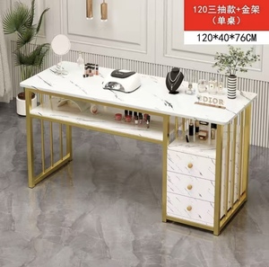 Zs Nice Modern Wood & Metal Salon <b>Nail</b> <b>Table</b> and Desk with Chair-Durable Commercial Furniture - Product Image 3
