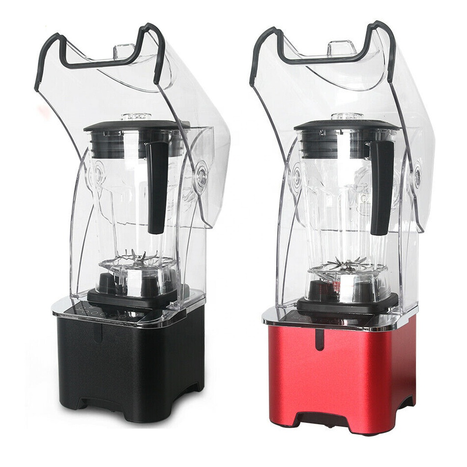 Коммерческий блендер с звуковой крышкой, Профессиональный высокоскоростной блендер для смузи/Коммерческая Машина для смузи, электрический пластиковый Ce красный