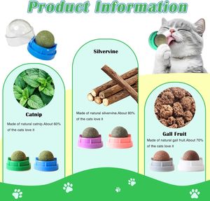 Juguete Multifuncional Giratorio para Gatos con Hierba Gatera y Menta, Pelota de Hierba Gatera para Limpieza Dental, Juguete de Aguacate con Hierba Gatera - Product Image 3
