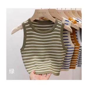 Hot selling trend summer regular sports striped camisole vest for women - Product Image 3