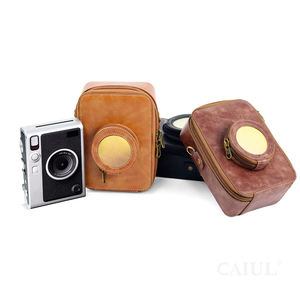 Sac pour appareil photo Fujifilm <span class=keywords><strong>Instax</strong></span> <span class=keywords><strong>Mini</strong></span> <span class=keywords><strong>EVO</strong></span> en cuir PU de haute qualité, fermeture éclair, étui de protection rétro, mignon, transport de l'objectif, doux, moderne - Product Image 5