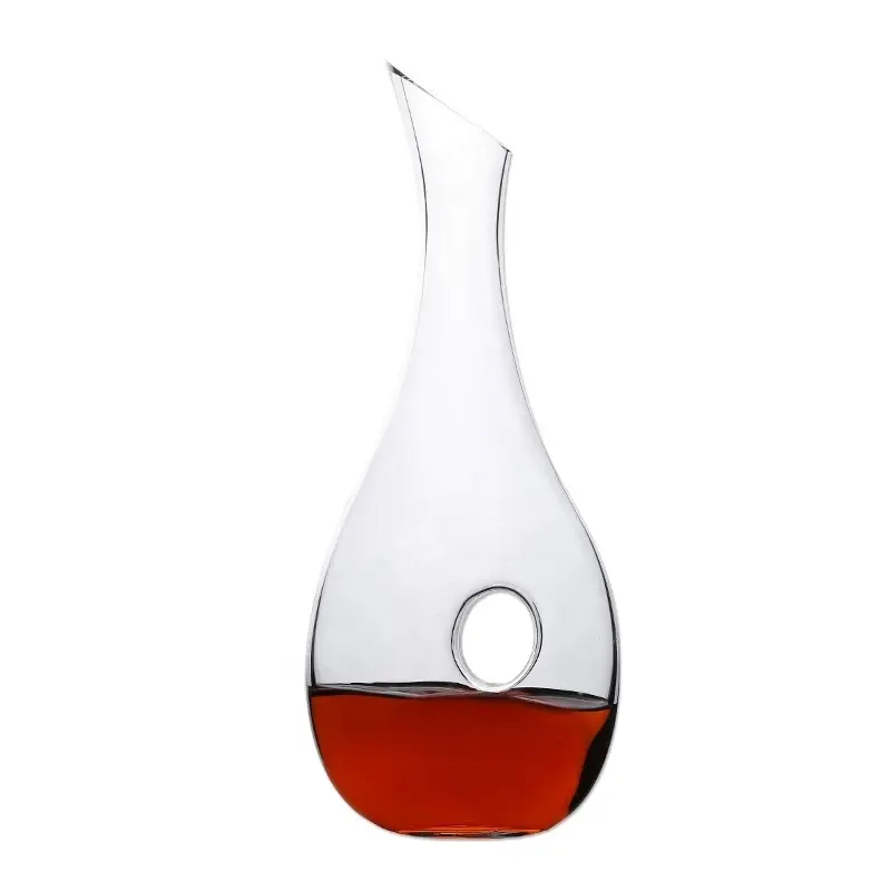 Decantador de vinho em forma de caracol, decantador de vidro de cristal, vinho tinto, decanter, carafe, com furo para casa/bar/hotel