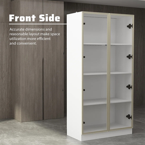 कारखाने प्रत्यक्ष टेम्पर्ड ग्लास नेतृत्व क्यूरियो कैबिनेट 2-डोर डिस्प्ले पर्यावरण के अनुकूल उच्च गुणवत्ता वाले लिविंग रूम का उपयोग प्रदर्शित करता है - Product Image 5