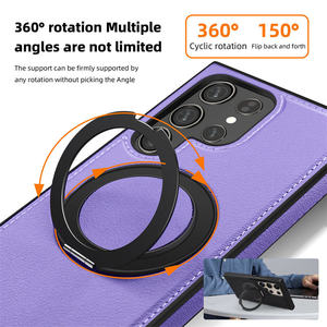 Per <span class=keywords><strong>Samsung</strong></span> Galaxy S24 Ultra custodia anello basamento & cavalletto <span class=keywords><strong>Samsung</strong></span> S23 Ultra magnetico <span class=keywords><strong>Cover</strong></span> in pelle <span class=keywords><strong>Samsung</strong></span> S22 Ultra custodia per telefono - Product Image 4