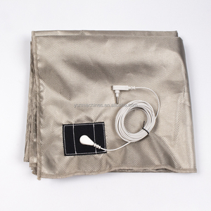 Tapis de mise à la terre en nickel-cuivre anti-ondes électromagnétiques 1,0 m <span class=keywords><strong>x</strong></span> 1,0 m 250TC toutes saisons pour un sommeil plus profond et moins de stress - BLOQUE les EMF - Product Image 1