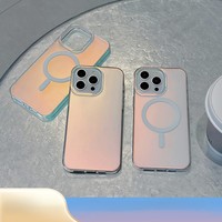 Gravure laser TPU Case Transparent Gradient Couleur Téléphone Shell Couverture Antichoc Boîtier pour iPhone 16
