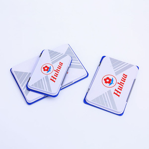 <span class=keywords><strong>Tampon</strong></span> <span class=keywords><strong>encreur</strong></span> à séchage rapide multicolore Encre éponge à base d'eau dans une boîte en fer-blanc carrée à rabat portable pour le bureau - Product Image 4