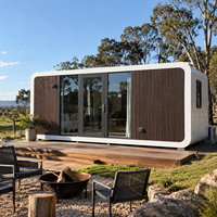Cabane Apple Pod moderne de 5 mètres, 1 chambre, en acier galvanisé, préfabriquée, mobile, petite maison cabane Apple