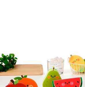 Éponges de nettoyage en forme de fruits, série dessin animé, vente en gros d'usine à bas prix, éponges de cuisine mignonnes réutilisables - Product Image 5
