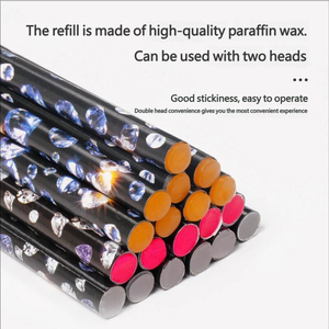 Outils de manucure : Kit de nail art 3D, Outils de pointillage pour ongles, Crayon de cire pour ongles, Outils de pointillage, Outils de pose de strass, Crayon de cire auto-adhésif pour nail art - Product Image 2