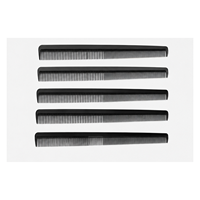 Peigne de coupe professionnel pour coiffure 18 cm en plastique noir