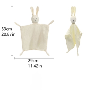 Simpatici animali per bambini panno di puro cotone asciugamano lenitivo <span class=keywords><strong>Baby</strong></span> bambola che dorme fazzoletto di coniglio giocattolo lenitivo - Product Image 3