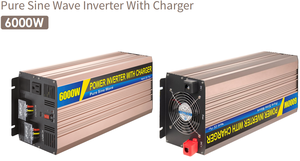 24v 48v dc כדי ac 110v 220V ups טהור sine גל סינוס טהור גל inverter הספק מדורג 6000w כוח שיא 12kw ups inverter עם מטען - Product Image 3