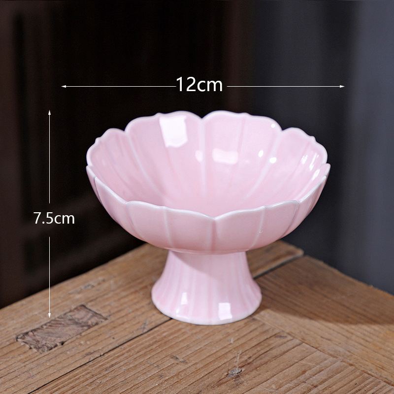 Plato alto estilo Breeze - [Rosa Flor de Cerezo] Mediano