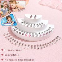 HWASAN Ensemble de clous d'oreille en acier inoxydable de haute qualité pour femmes, motif cœur, en stock