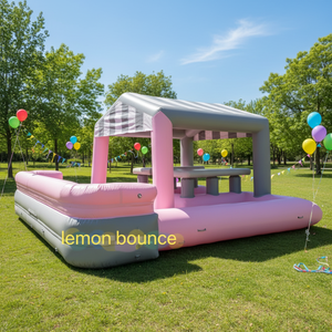 Casa Inflable Lemon Bounce LM-009, Material <span class=keywords><strong>de</strong></span> PVC Rosa, Fácil <span class=keywords><strong>de</strong></span> Instalar, Tamaños Personalizados para Alquiler Corporativo y Eventos al Aire Libre - Product Image 5
