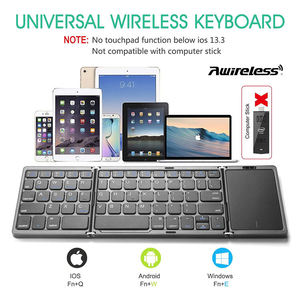Folding <b>Keyboard</b> Clavier Sans Fil Azerty Clavier Azerty Foldable Phone <b>Keyboard</b> <b>Mini</b> Folding bluetooth <b>Keyboard</b> Wireless Keypad - Product Image 6