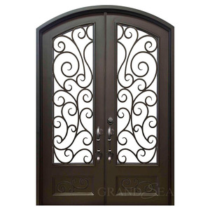 <span class=keywords><strong>Porte</strong></span> <span class=keywords><strong>d</strong></span>'<span class=keywords><strong>entrée</strong></span> en fer forgé avec fenêtre ouverte, style américain, <span class=keywords><strong>porte</strong></span> de sécurité, livraison directe <span class=keywords><strong>d</strong></span>'usine - Product Image 1
